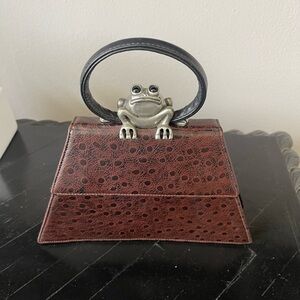 Unique Frog-Embellished Handbag